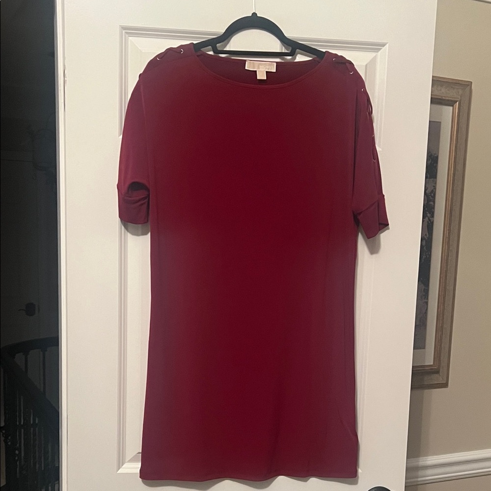 Michael Kors Rich Burgundy Short Sleeve Top